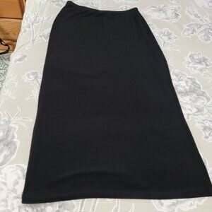Josephine Chaus Black Stretchy Pull-on Maxi Skirt Size Small